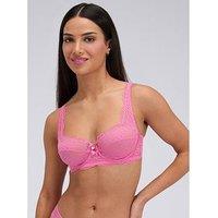 Boux Avenue Poppy Lace Balconette Bra - Hot Pink