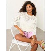Fatface Orla Pointelle Jumper - White