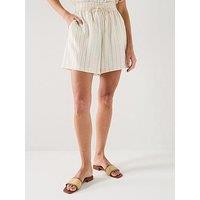Jdy Meghan Mid Waist Shorts - Cream