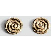 Mango Spiral Crystal Earring - Gold