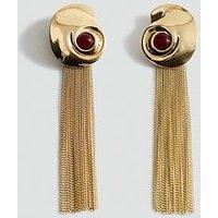 Mango Embossed Spiral Earrings - Gold
