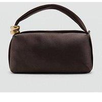 Mango Metallic Detail Handbag - Brown