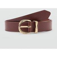 Mango Oval Buckle Belt - Brown