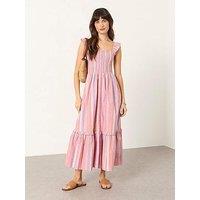 Fatface Eva Pink Regular Midi Dress - Pink