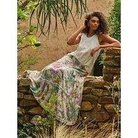 Fatface Jayla Tropical Maxi Skirt - Cream