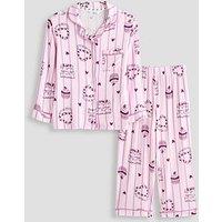 The Very Collection Mini Me Pink Cake Heart Print Revere Pyjama
