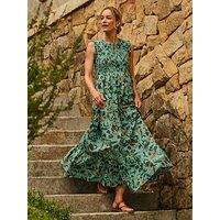 Fatface Anais Batik Maxi Dress - Blue