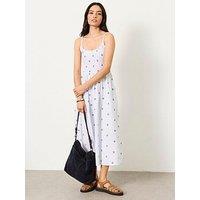 Fatface Emme Stripe Midi Dress - Blue