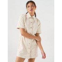 Jdy Havanna Embroidered Denim Dress - Ecru