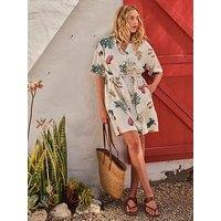 Fatface Cleo Shell Shirt Dress - Cream