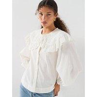 Vero Moda Collar Long Sleeve Shirt - White