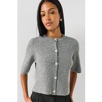 Pieces Silly Short Sleeve Knit Cardigan
