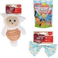 Rosewood Easter Sheep Toy/Dog Safe Chocmini Eggs And Bowtie Gift Set