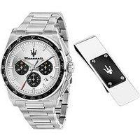 Maserati Velocit 43Mm Chro Silver Dial Ss Br+Jew