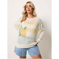 Yours Curve Pointelle Jumper
