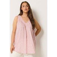 Yours Curve V-Neck Cami Top - Pink