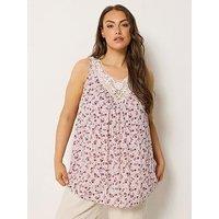 Yours Curve Sleeveless Gypsy Vest - Cream
