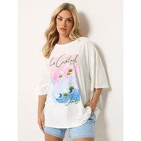 Yours Curve Placement Boxy T-Shirt