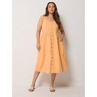 Yours Curve Linen Button Sundress