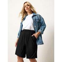 Yours Curve Pull On Jersey Shorts