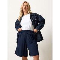 Yours Curve Pull On Jersey Shorts