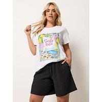 Yours Curve Textu Short Co-Ord