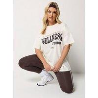 Yours Curve Wellness Studio Active T-Shirt - White