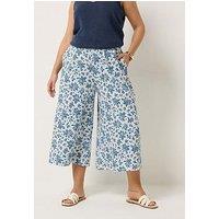 Yours Curve Ditsy Print Jersey Culotte