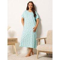 Yours Curve Panda Midaxi Nightdress - Blue