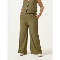 Yours Curve Textured Jersey Wide Leg Co-Ord