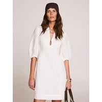 Mint Velvet Ivory Linen Mini Dress