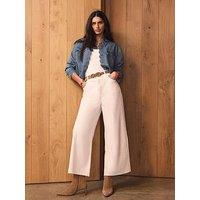 Mint Velvet Ivory Ankle Wide Jean