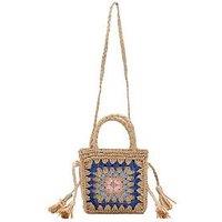 Mango Girls Mini Straw Bag - Beige