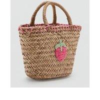 Mango Girls Strawberry Basket Bag - Beige