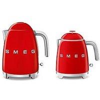 Smeg Retro Kettle, Anti-Slip, 0.8L, Auto Shut Off, Red