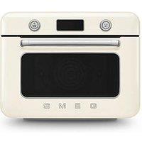 Smeg 9-In-1 Multifunction Countertop Oven With Steam & Air Fry, Cream