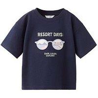 Mango Younger Boys Resort Days Short Sleeve T-Shirt - Navy