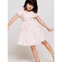 Mango Younger Girls Mirror Tiered Dress - Light Pink
