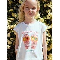 Mango Younger Girls Sandals Short Sleeve T-Shirt - Light Cream