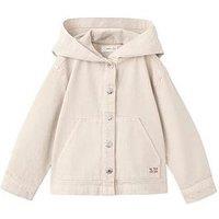 Mango Younger Boys Hooded Denim Jacket - Beige