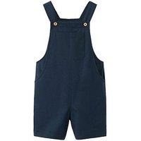 Mango Younger Boys Jersey Shorty Dungarees - Navy