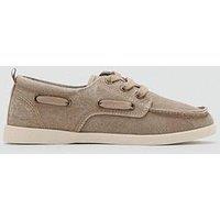 Mango Boys Canvas Boat Shoes - Beige