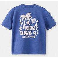 Mango Younger Boys Ocean Vibes Short Sleeve T-Shirt - Blue