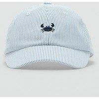 Mango Younger Boys Striped Crab Cap - Blue