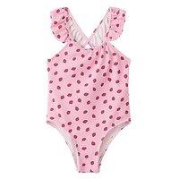Mango Younger Girls Strawberry Swimsuit - Pink