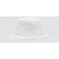 Mango Baby Girls Broderie Anglais Hat - White