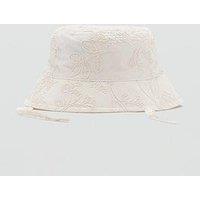 Mango Younger Girls Embroidered Bucket Hat - Beige