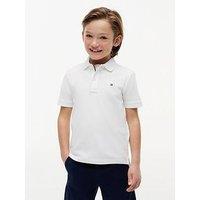 Tommy Hilfiger Boys Short Sleeve Polo Shirt - White