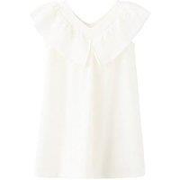 Mango Younger Girls V Neck Dress - Light Cream