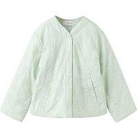Mango Younger Girls Embroidered Jacket - Light Green